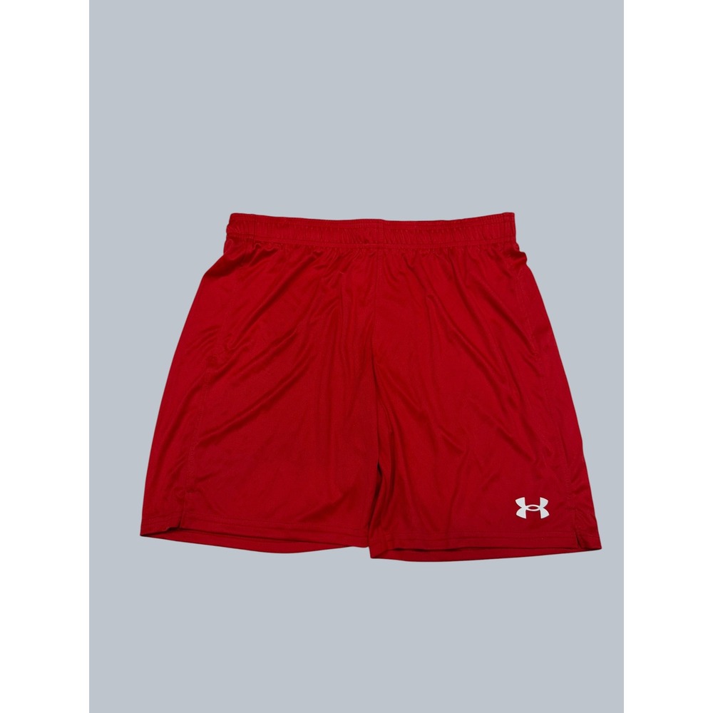 Under Armour Kids Red HeatGear Loose Fit Athletic Shorts Youth XL YXL NWOT